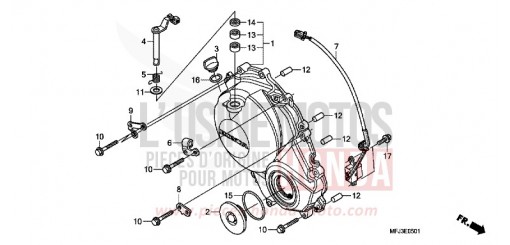 PANNEAU CARTER-MOTEUR D. (CBR600RR9,A,B/RA9,A,B) CBR600RR9 de 2009